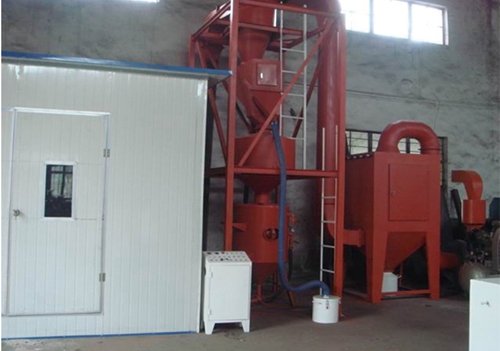 Large sandblasting room, painting room equipment